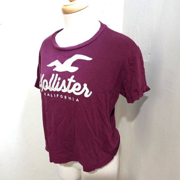 Hollister | Maroon Crew Neck Tee - Picture 3 of 8